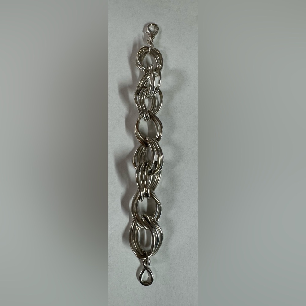 ⭐️Triple Link Chain Silver Bracelet